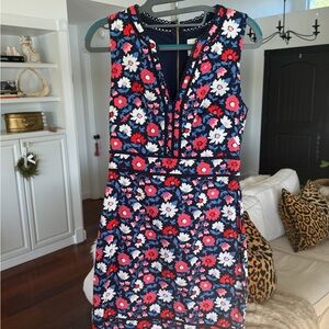 Kate Spade Floral Mini Dress - Red, White, Blue